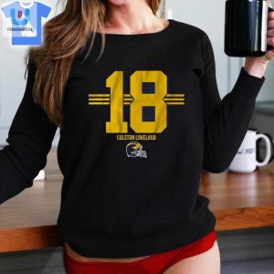 Michigan Football Colston Loveland 18 Stripe Shirt fashionwaveus 1 1