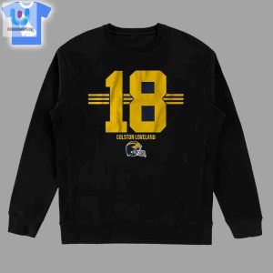 Michigan Football Colston Loveland 18 Stripe Shirt fashionwaveus 1 3