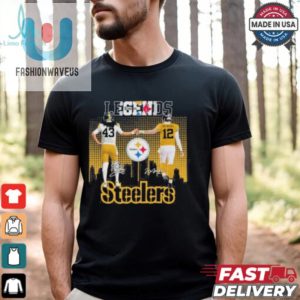 Pittsburgh Steelers Legends Troy Polamalu And Terry Bradshaw Signatures Shirt fashionwaveus 1 2