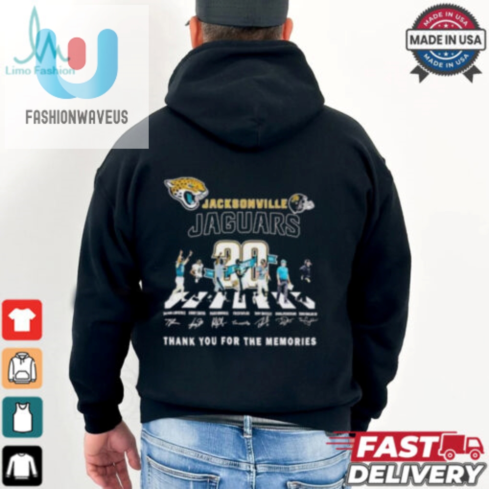 Jacksonville Jaguars Walking Across Thank You For The Memories Signatures Shirt 