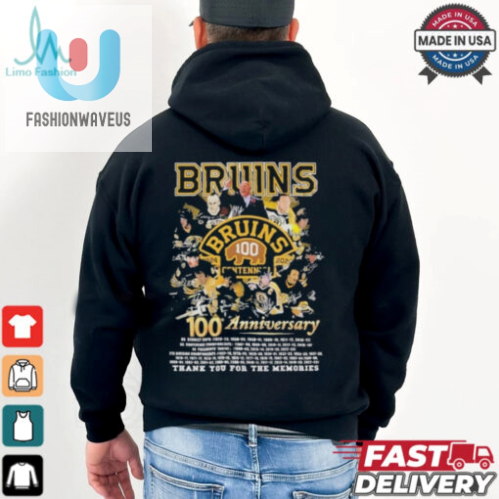 Boston Bruins 100Th Anniversary 1924 2024 Thank You For The Memories Shirt 