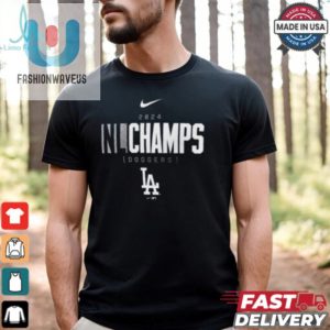 Official Los Angeles Dodgers Nike 2024 National League Champions Logo T Shirt fashionwaveus 1 2