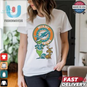 Official Grinch And Max Miami Dolphins Merry Christmas 2024 Shirt fashionwaveus 1 3