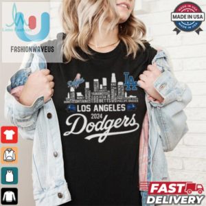 Los Angeles Dodgers 2024 Champions Skyline Of La City T Shirt fashionwaveus 1 4