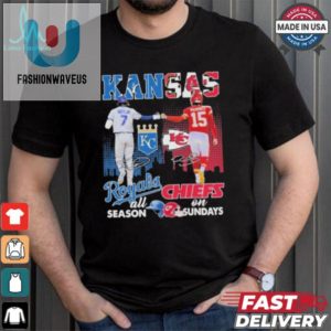 Official Kansas City Royals On Days All Season Kansas City Chiefs On Sundays T Shirt fashionwaveus 1 3