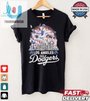 Los Angeles Dodgers 2024 National League Champions City Skyline Players Names Shirt fashionwaveus 1 2