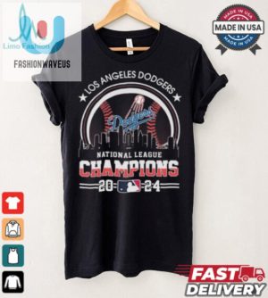 Official Los Angeles Dodgers National League Champions 2024 Mlb Skyline Shirt fashionwaveus 1 2