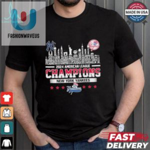 New York Yankees 2024 American League Champions Skyline T Shirt fashionwaveus 1 3