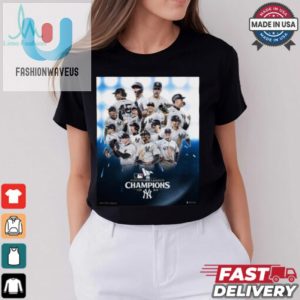 New York Yankees Mlb 2024 American League Champions Players Poster T Shirt fashionwaveus 1 2