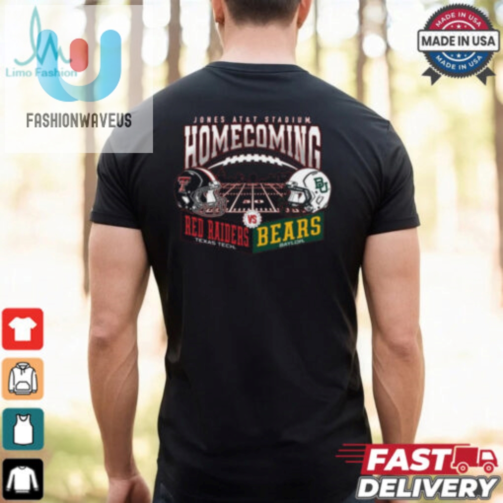 Texas Tech Red Raiders Vs Baylor Bears Helmet Jones Att Stadium Homecoming 2024 T Shirt 