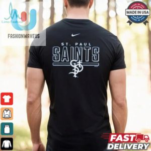 St. Paul Saints Wordmark Line Over Logo Short Sleeve T Shirt fashionwaveus 1 1