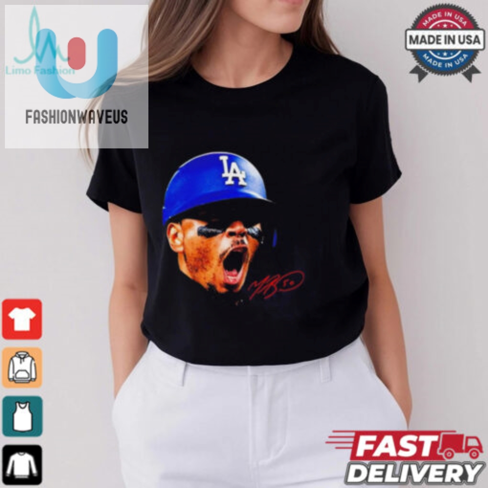 Mookie Betts Los Angeles Dodgers Big Head Signature Shirt 