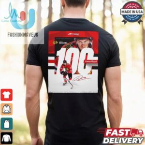 Chicago Blackhawks Milestone Moments Lukas Reichel 100 Games Played Signature Poster T Shirt fashionwaveus 1 3