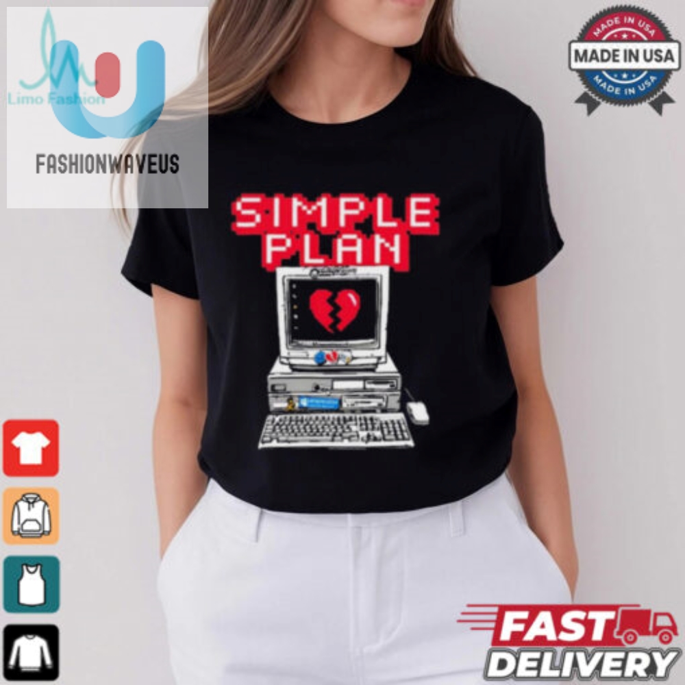 Official Simple Plan Computer 2024 T Shirt 