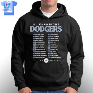 Los Angeles Dodgers 2024 National League Champions Bloop Single Roster Tshirt fashionwaveus 1 2