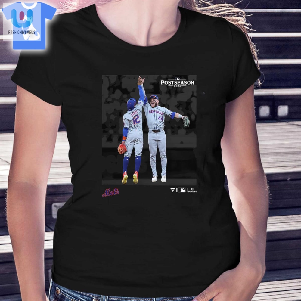 Harrison Bader  Francisco Lindor New York Mets 2024 Mlb Postseason Moments Tshirt 