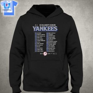 New York Yankees 2024 American League Champions Bloop Single Roster Tshirt fashionwaveus 1 2