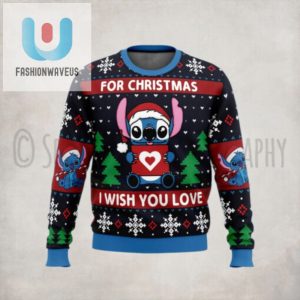 Stitch For Christmas I Wish You Love Ugly Christmas Sweater fashionwaveus 1 1