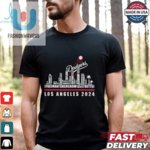 Los Angeles Dodgers 2024 Names City Skyline Shirt fashionwaveus 1 3