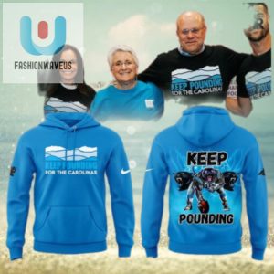 Carolina Panthers Keep Pounding 2024 Blue Hoodie fashionwaveus 1 3