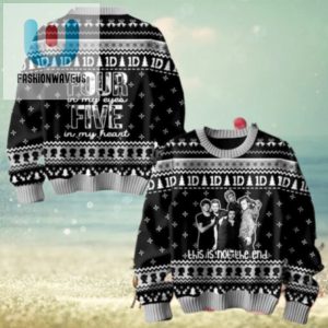 One Direction Four In My Eyes Five In My Heart Christmas Sweater Chirstmas Gifts 2024 Xmas For Family And Friends Ugly Sweater fashionwaveus 1 3