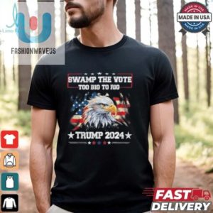 Trump Swamp The Vote Usa Too Big To Rig American Flag Eagle Shirt fashionwaveus 1 7