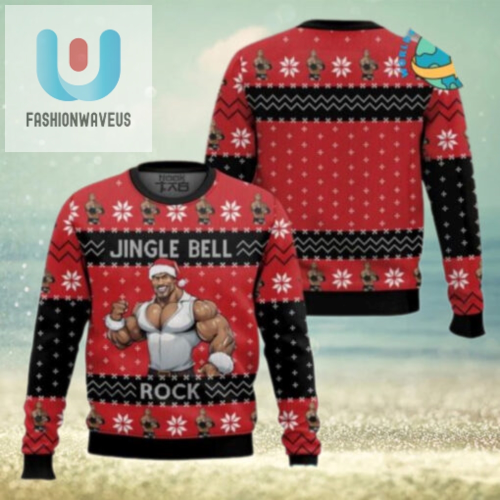 Jingle Bell Rock The Rock Ugly Christmas Sweater 