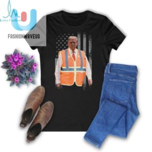 Official President Trump Garbage Truck Truck Worker Vest Usa Flag Maga 2025 T Shirt fashionwaveus 1 1