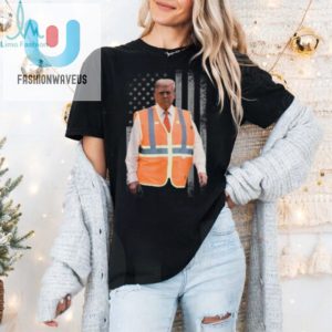 Official President Trump Garbage Truck Truck Worker Vest Usa Flag Maga 2025 T Shirt fashionwaveus 1 3