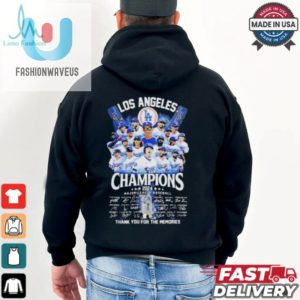 Los Angeles Dodgers World Series Champions Major League Baseball Thank You For The Memories Sigantures 2024 T Shirts fashionwaveus 1 1