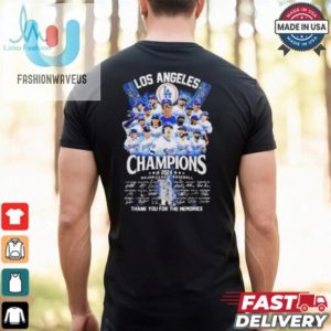 Los Angeles Dodgers World Series Champions Major League Baseball Thank You For The Memories Sigantures 2024 T Shirts fashionwaveus 1 3