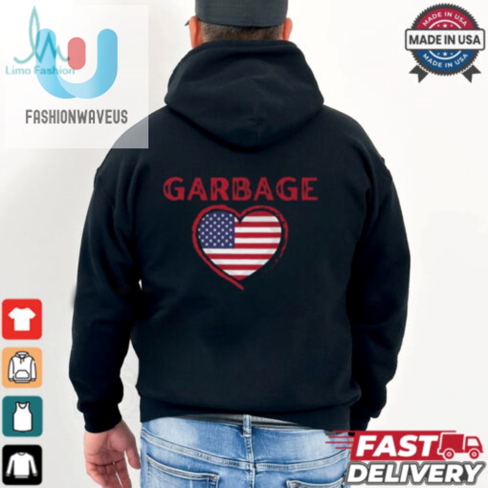 Garbage Heart America Flag T Shirts 