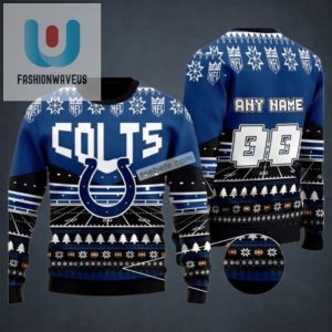 Custome Name With Indianapolis Colts Blue Ugly Xmas Sweater Party fashionwaveus 1 1