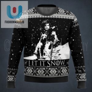 Game Of Thrones Jon Snow Let It Snow With Dog Ugly Christmas Holiday Sweater fashionwaveus 1 1