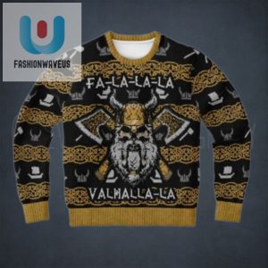 Fa La La La Valhalla La Ugly Christmas Wool Sweater fashionwaveus 1 1