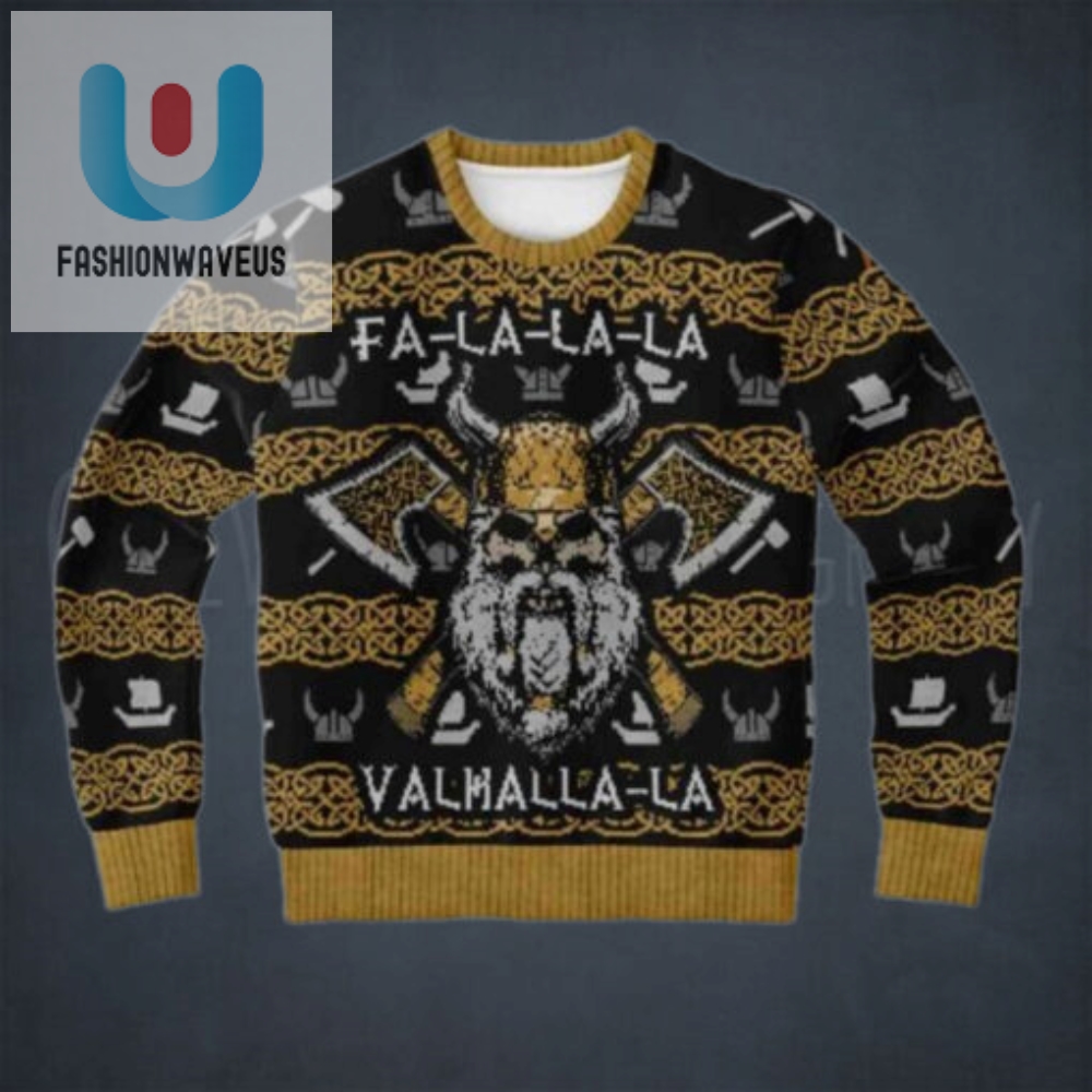 Fa La La La Valhalla La Ugly Christmas Wool Sweater 