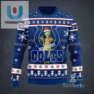 Merry Christmas Grinch Indianapolis Colts Blue Ugly Christmas Sweatshirt fashionwaveus 1 1