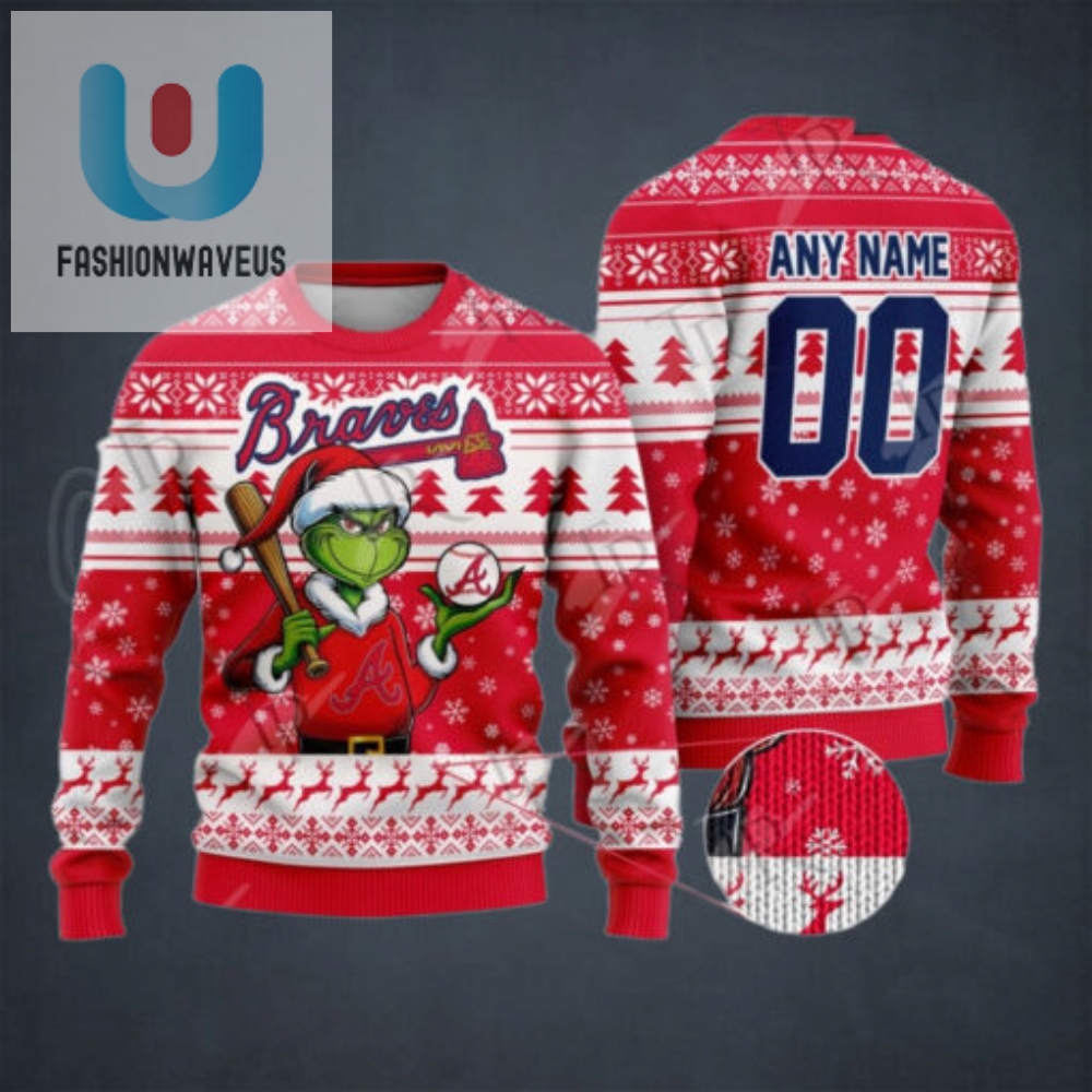 Mlb Atlanta Braves Grinch Christmas Sweater Design 