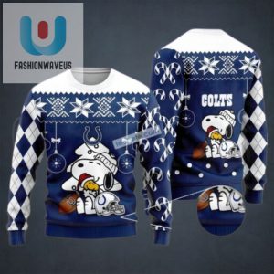 Snoopy And Woodstock Indianapolis Colts Blue Cheap Ugly Christmas Sweater fashionwaveus 1 1