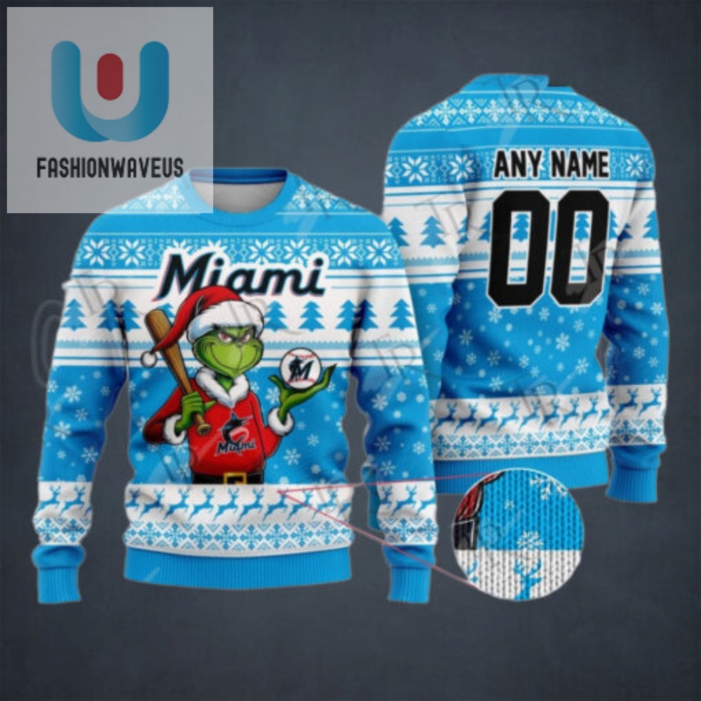 Mlb Miami Marlins Grinch Christmas Sweater Design 