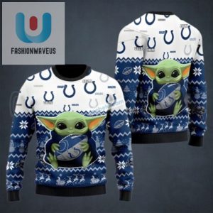 Indianapolis Colts Baby Yoda Blue Best Ugly Christmas Sweaters fashionwaveus 1 1