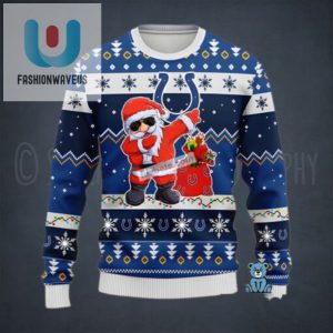 Indianapolis Colts Santa Claus Dance Blue Womens Ugly Christmas Sweater fashionwaveus 1 1