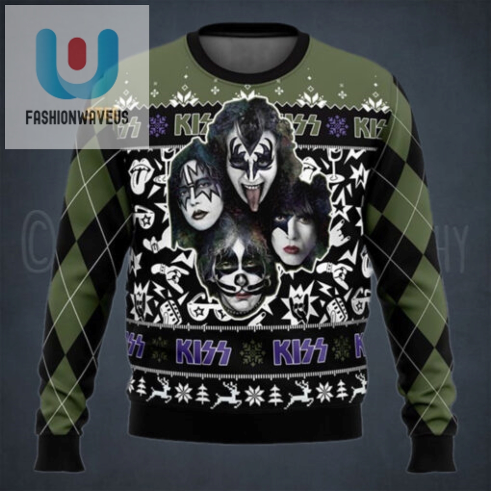 Kiss Band Christmas Holiday Ugly Sweater 