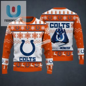 Build The Monster Indianapolis Colts Orange Ugliest Ugly Christmas Sweater fashionwaveus 1 1