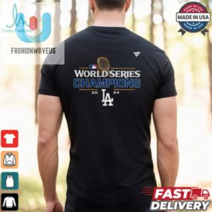 Los Angeles Dodgers Fanatics Heather Charcoal 2024 World Series Champions Locker Room T Shirt fashionwaveus 1 1