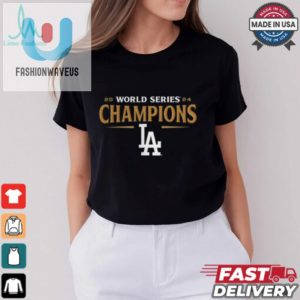 Los Angeles Dodgers Fanatics Black 2024 World Series Champions Jersey Roster T Shirt fashionwaveus 1 3