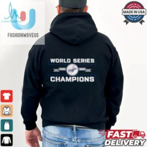 Los Angeles Dodgers Fanatics Black 2024 World Series Champions Logo T Shirt fashionwaveus 1 2