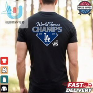 Los Angeles Dodgers Fanatics Heather Charcoal 2024 World Series Champions Shirt fashionwaveus 1 1