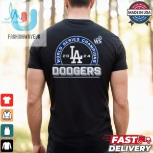 Los Angeles Dodgers Fanatics Royal 2024 World Series Champions Logo Roster T Shirt fashionwaveus 1 1