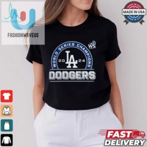 Los Angeles Dodgers Fanatics Royal 2024 World Series Champions Logo Roster T Shirt fashionwaveus 1 3